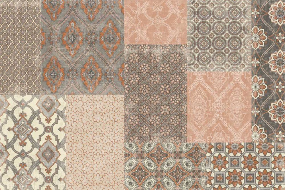 Venetian Patchwork I Orange Gray