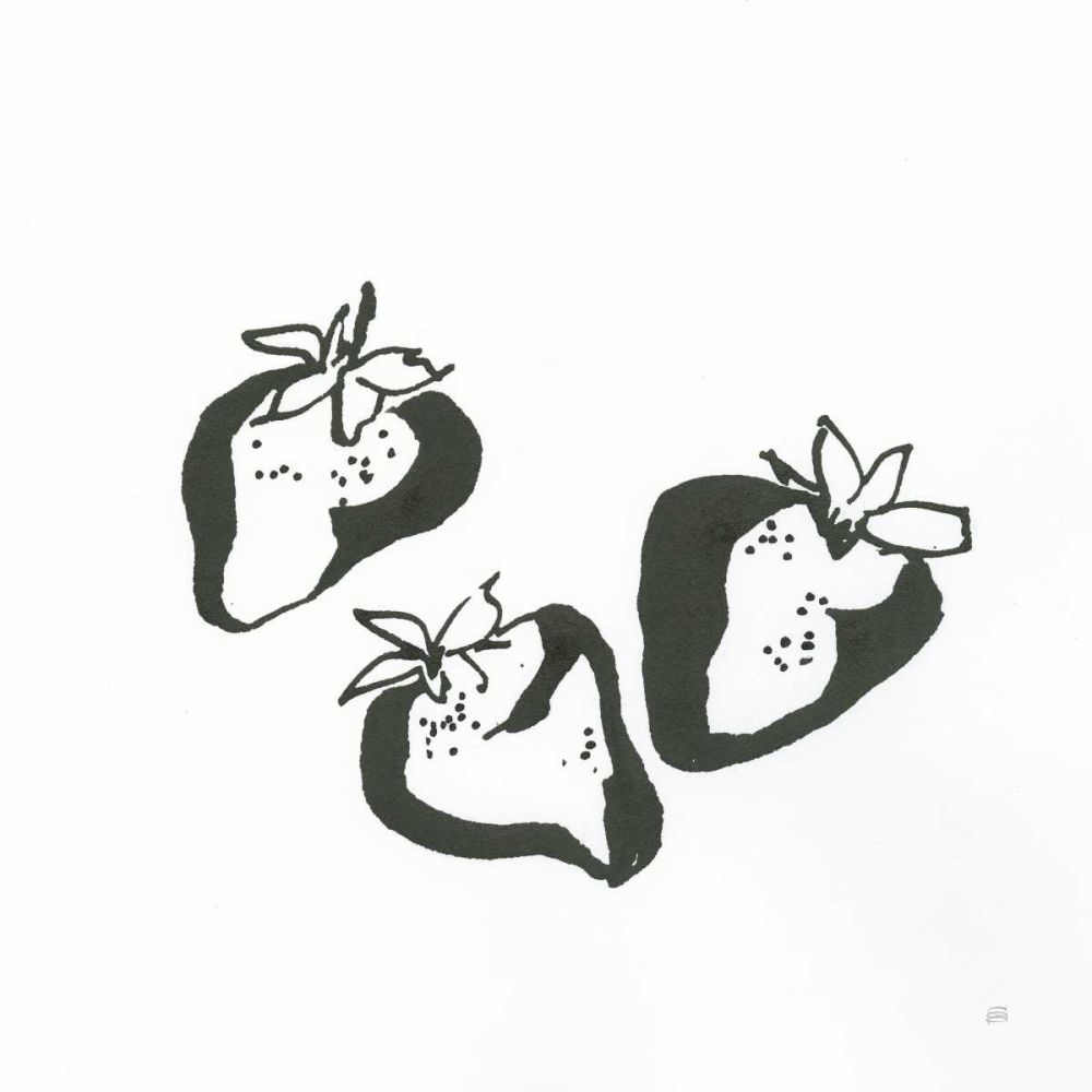 Strawberries BW