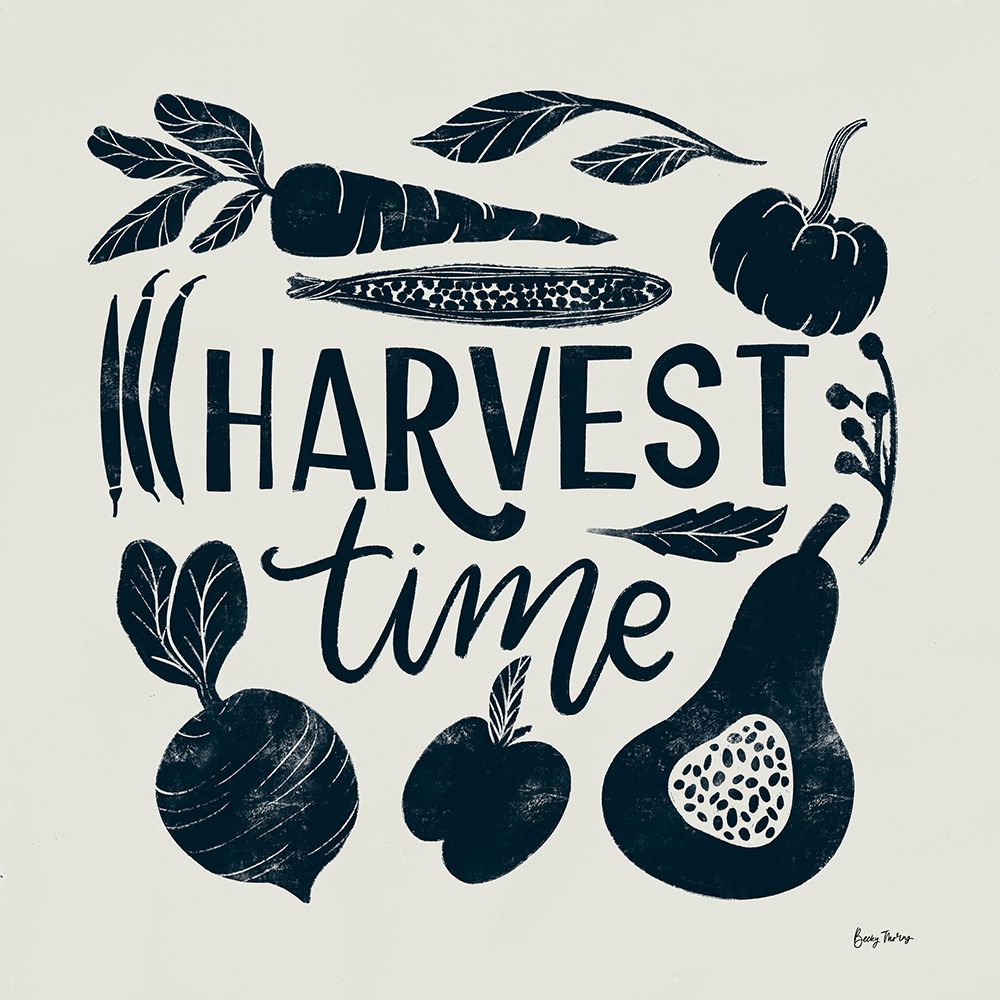 Harvest Lettering I Blue