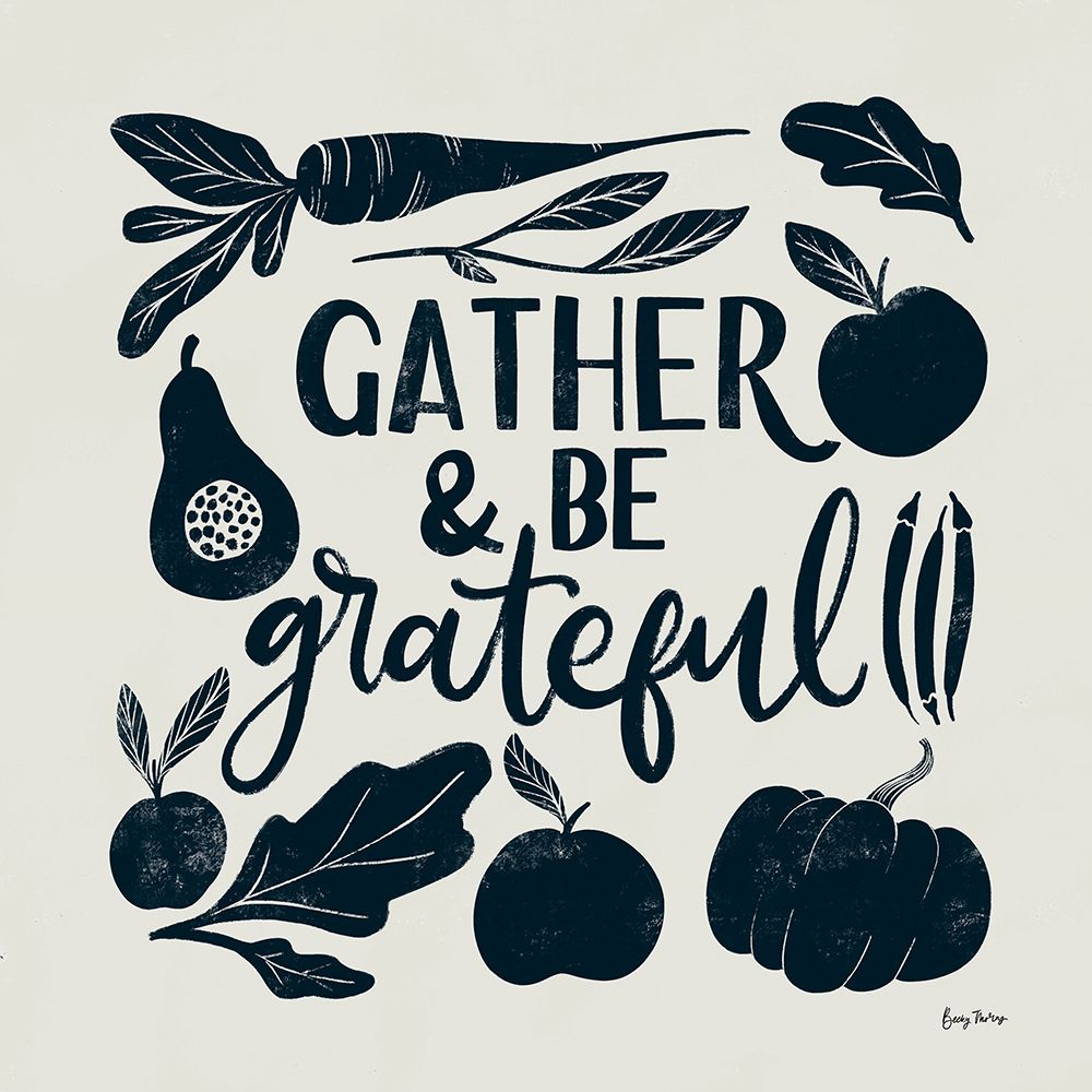 Harvest Lettering III Blue