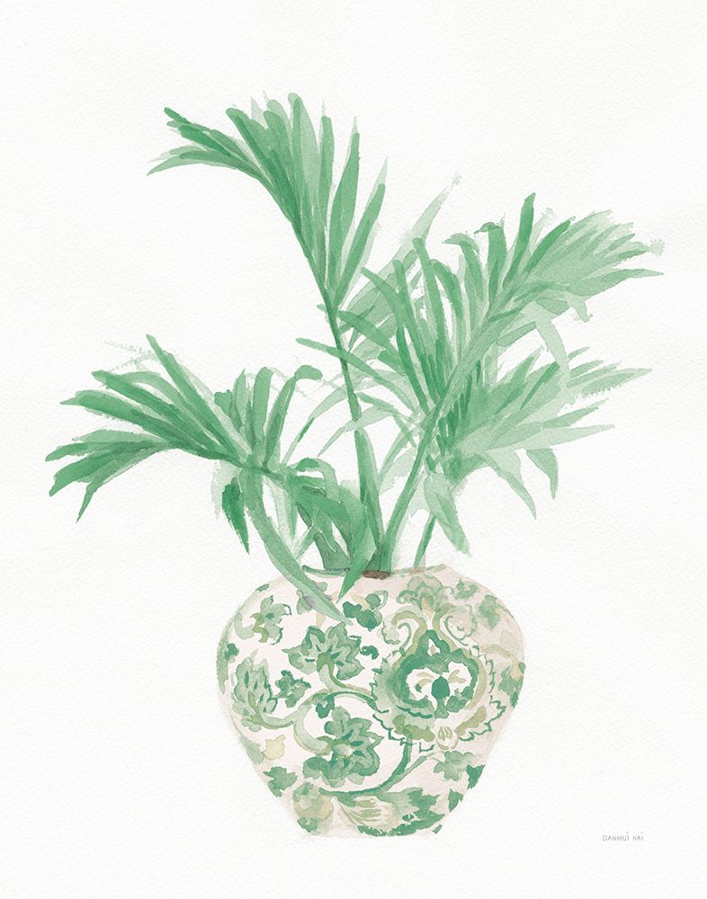 Palm Chinoiserie II Pink Green