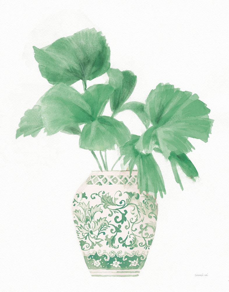 Palm Chinoiserie IV Pink Green