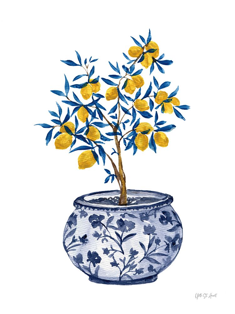 Lemon Tree in Chinoiserie I