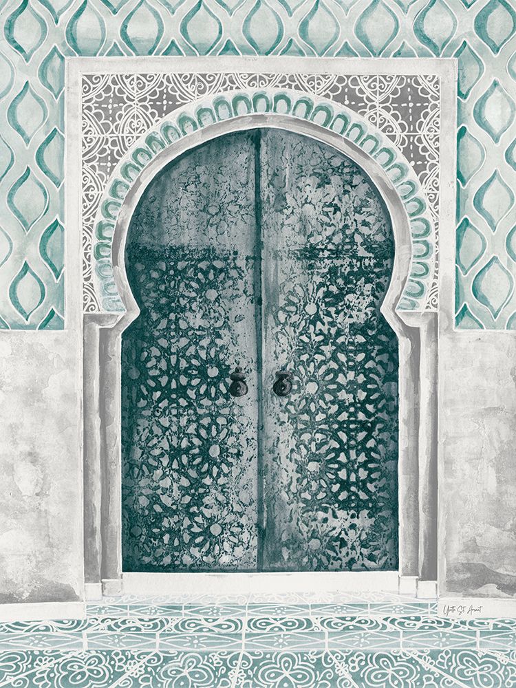 Moroccan Streets Tiled Entrance Green