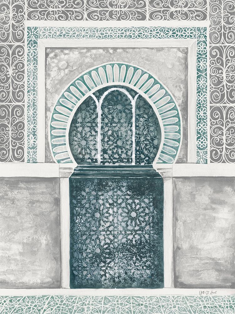 Moroccan Streets Tiled Alcove Green