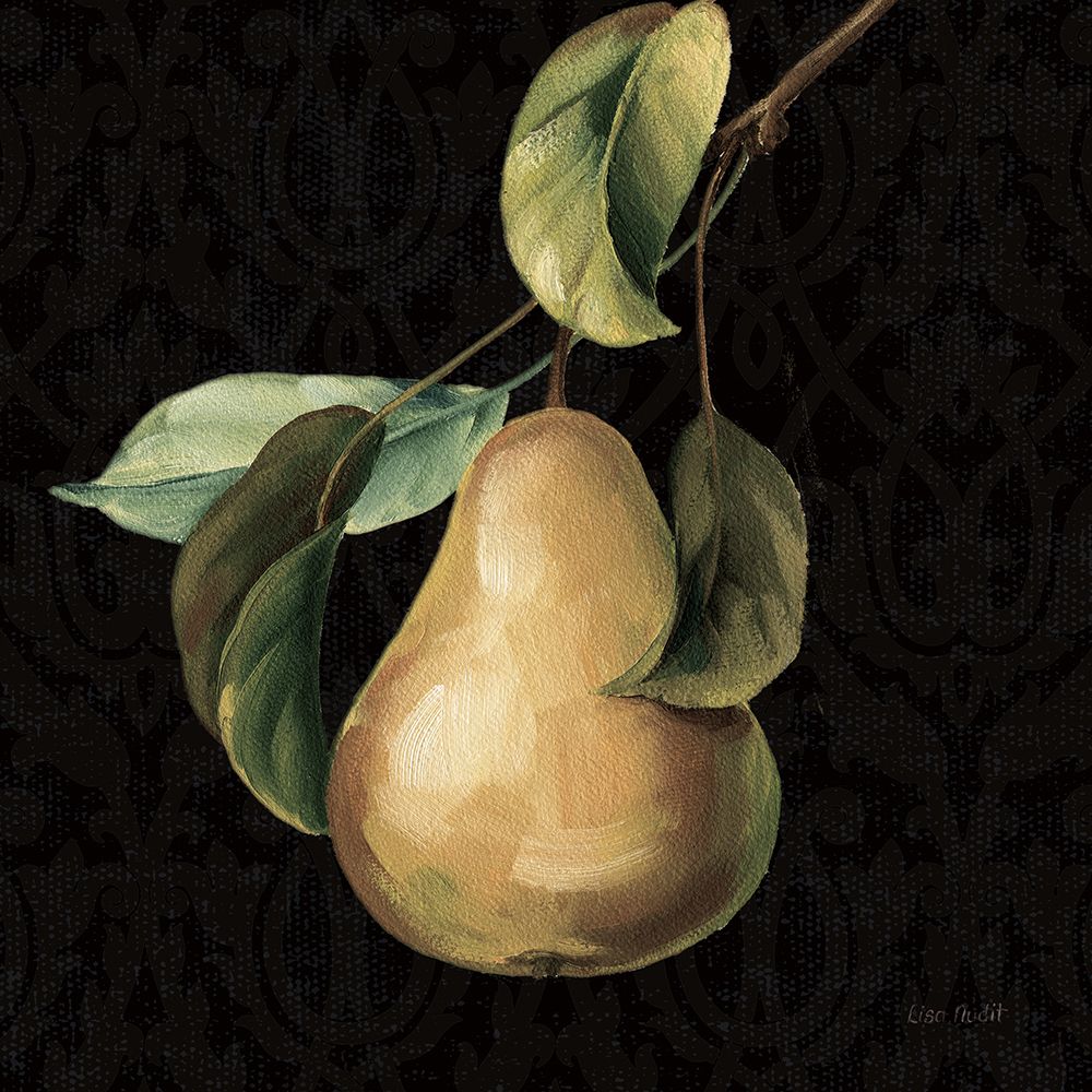 Fruit du Marche Pear on Black