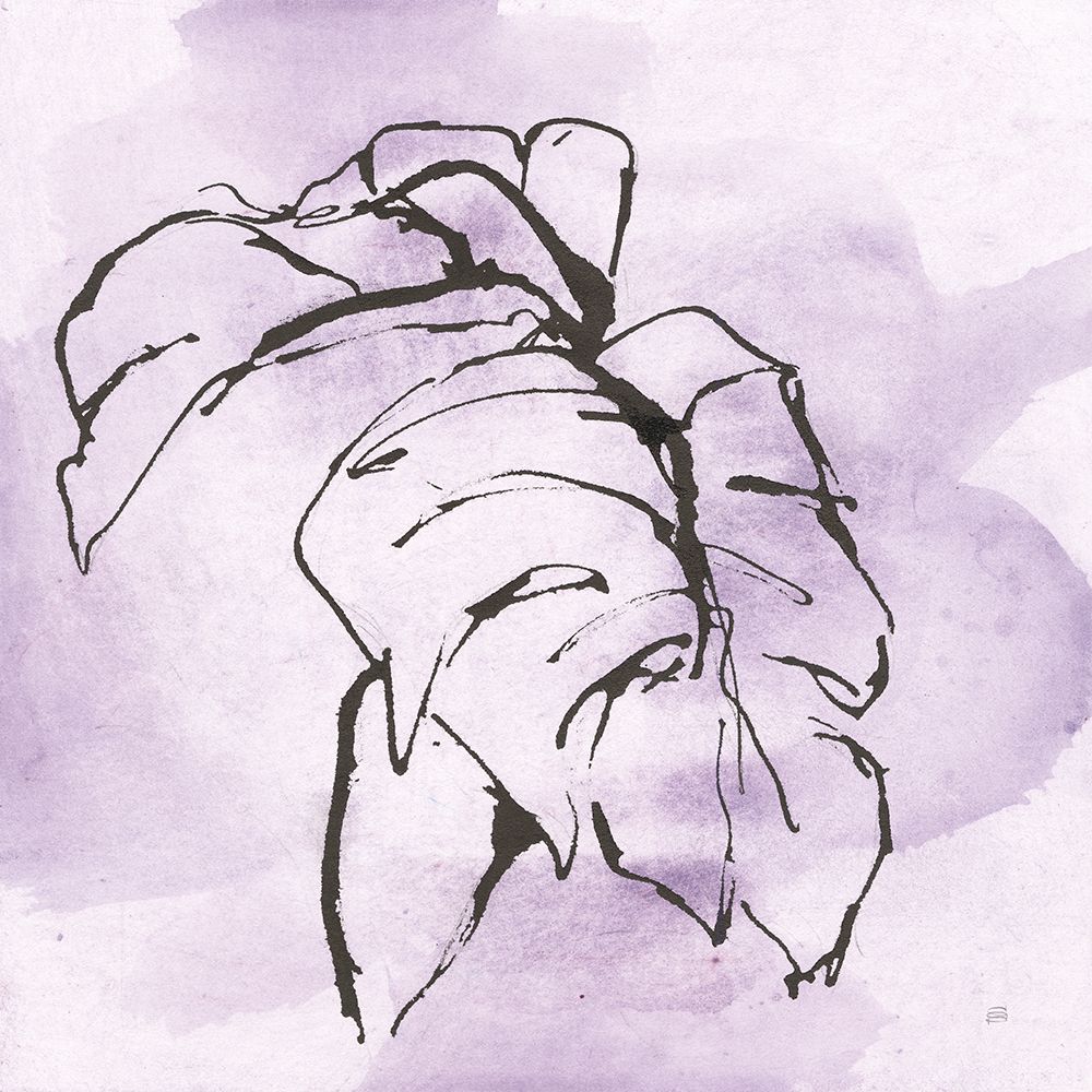 Midnight Plum Leaf I