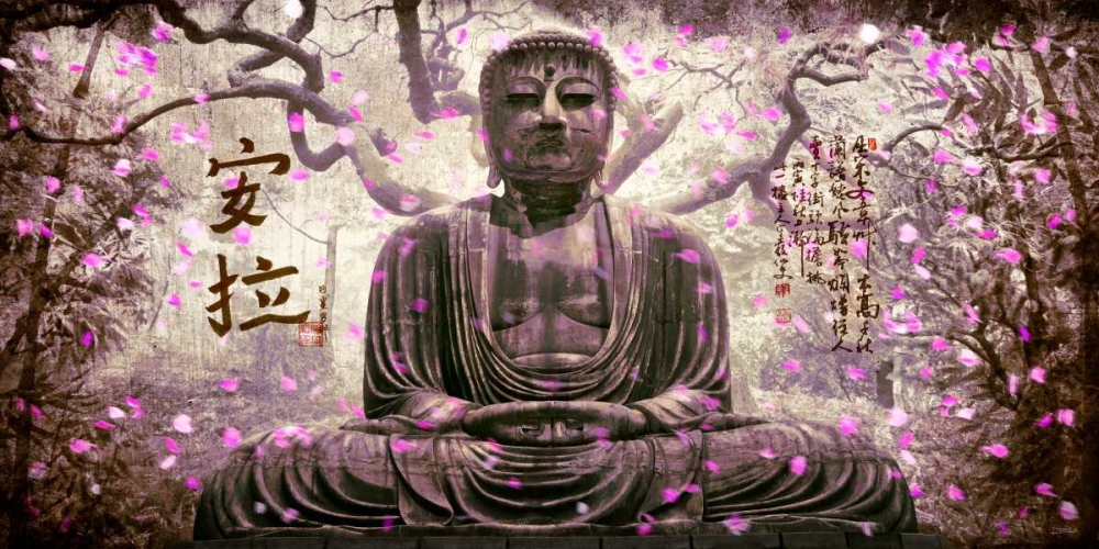 Buddha in tree lilac