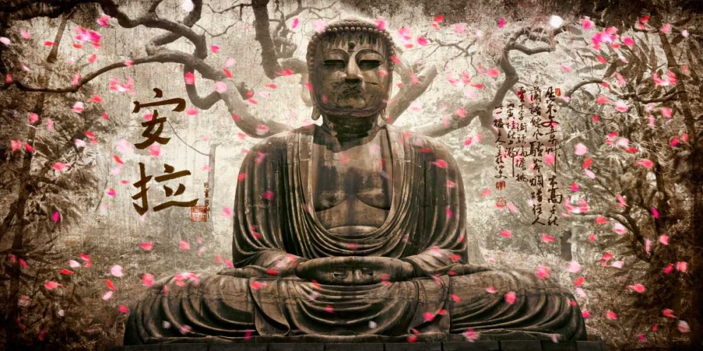 Buddha in tree silver