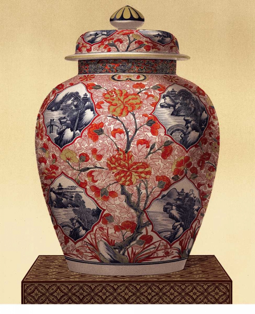 Oriental Blue Vase III