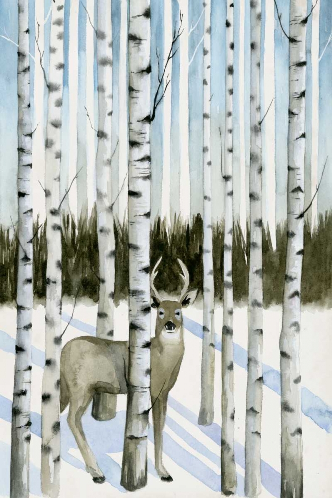 Deer in Snowfall I