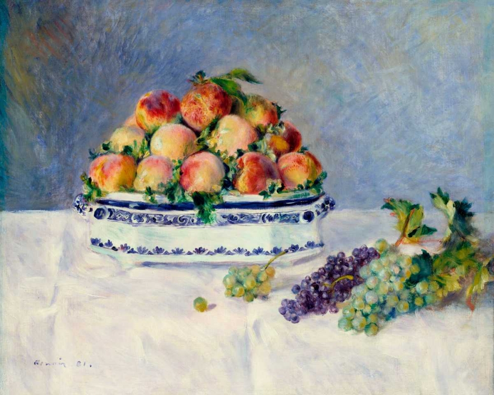 Still Life with Peaches and Grapes