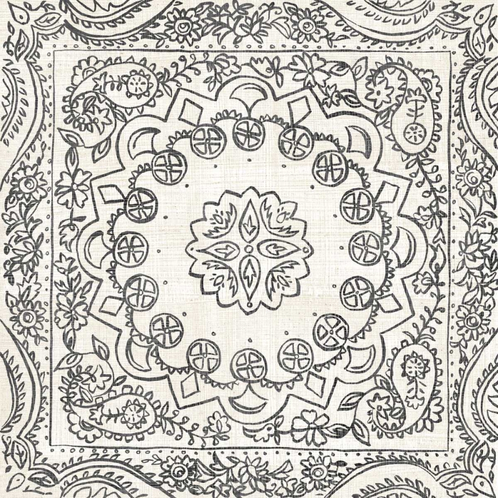 BandW Batik Rosette II
