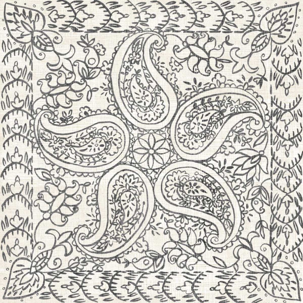BandW Batik Rosette III