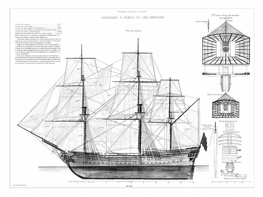 Custom Antique Ship Blueprint in BW IV