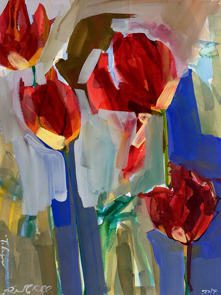Painterly Tulips I