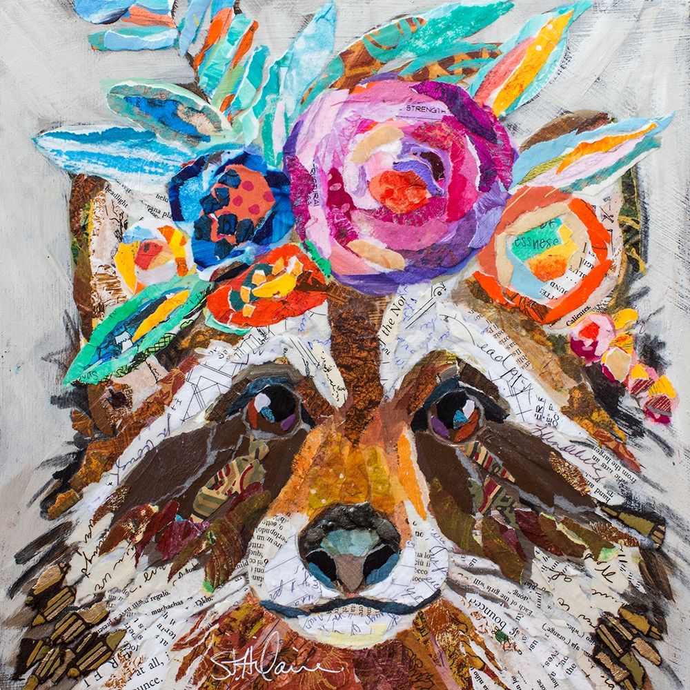 Raccoon Floral