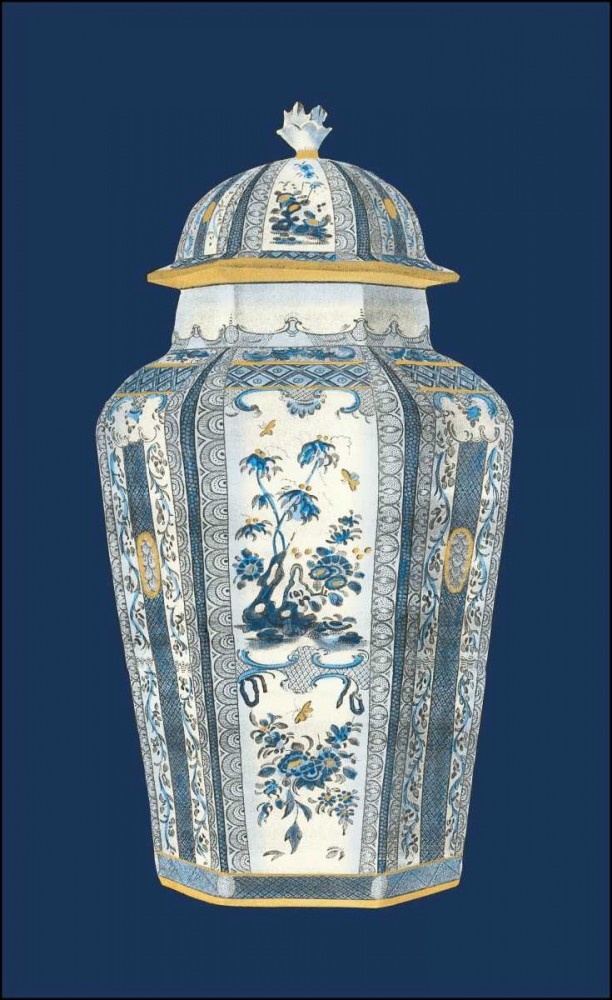 Asian Urn in Blue and White I
