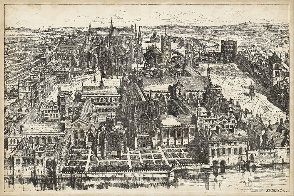 Birds Eye View of London - Westminster