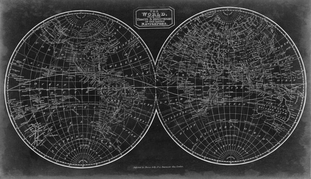 Blueprint of the World in Hemispheres