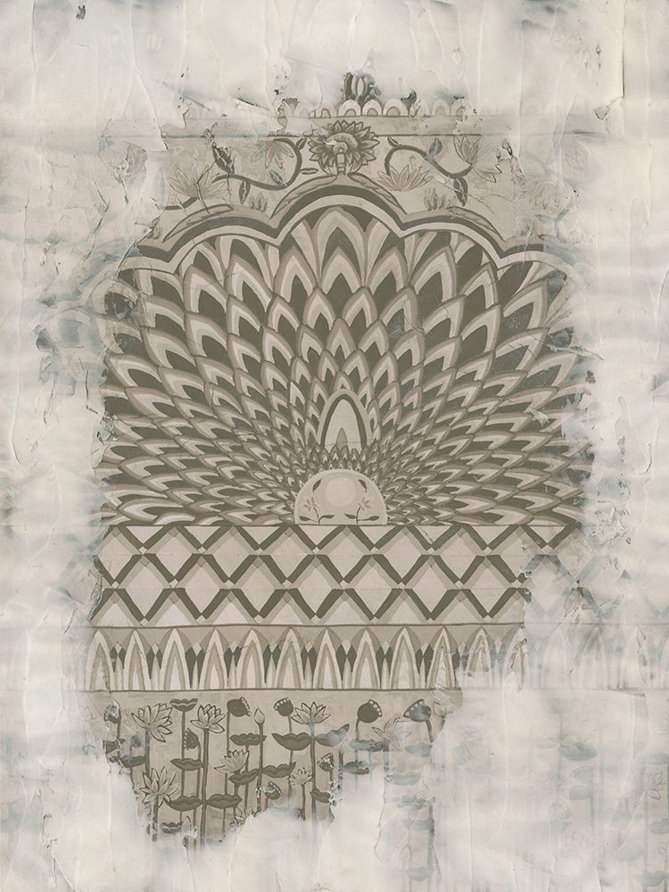 Non-Embellished Aged Indian Mural