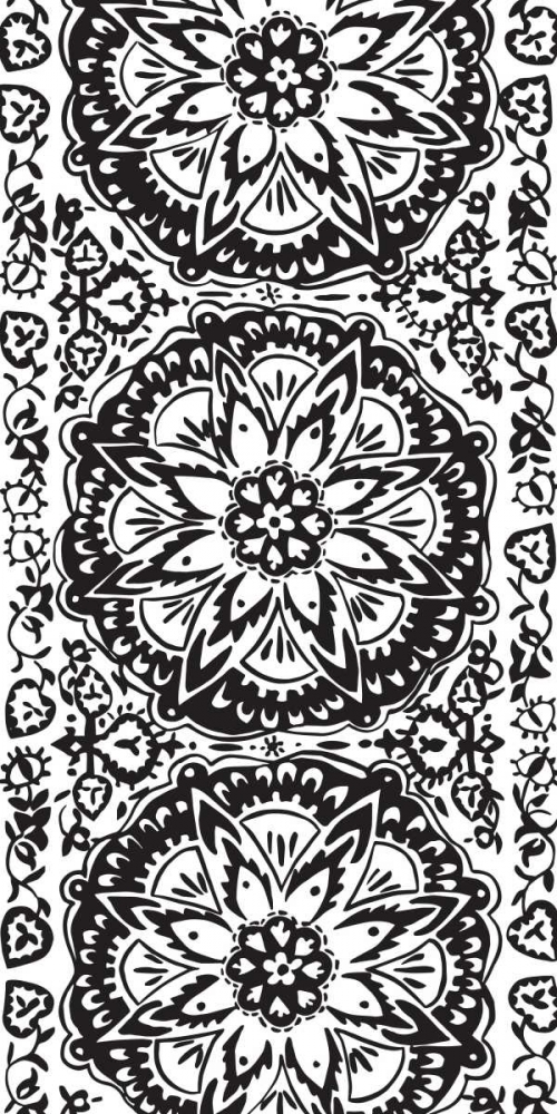 BandW Arabesque Panels IV