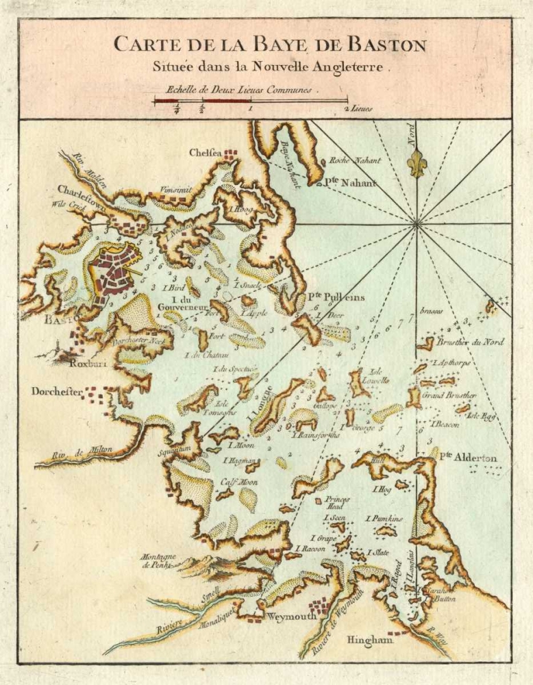 Petite Map of the Port of Boston