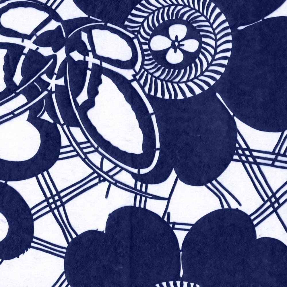 Indigo Floral Katagami III