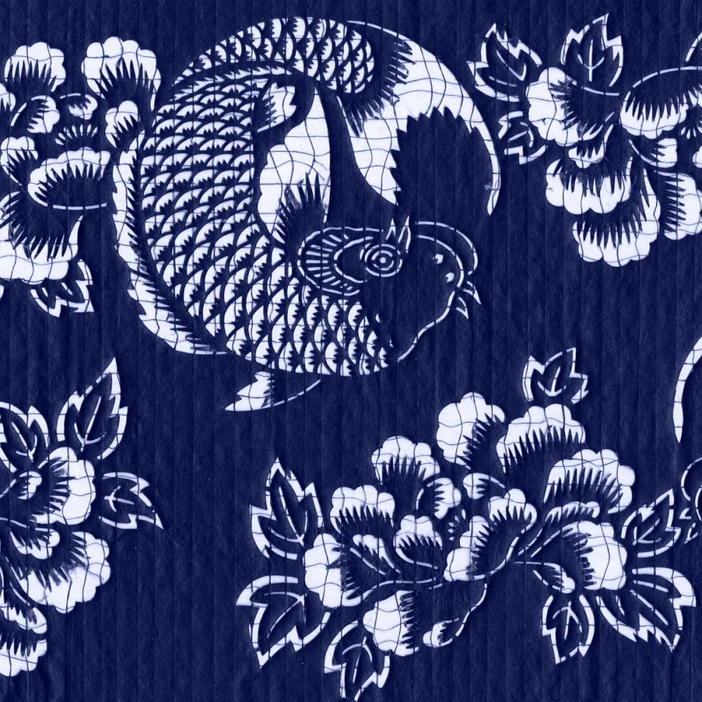 Indigo Carp Katagami II