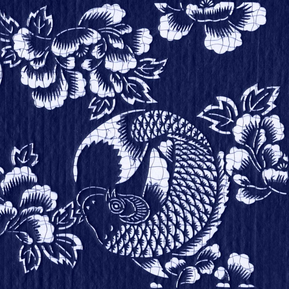 Indigo Carp Katagami III