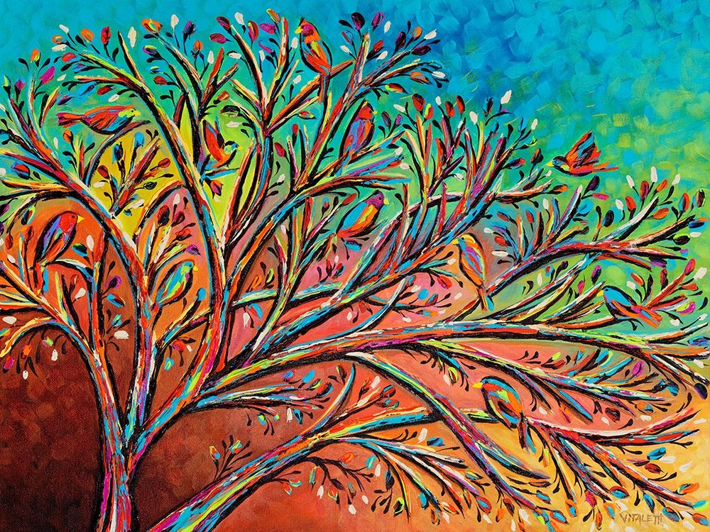 Sunrise Treetop Birds II