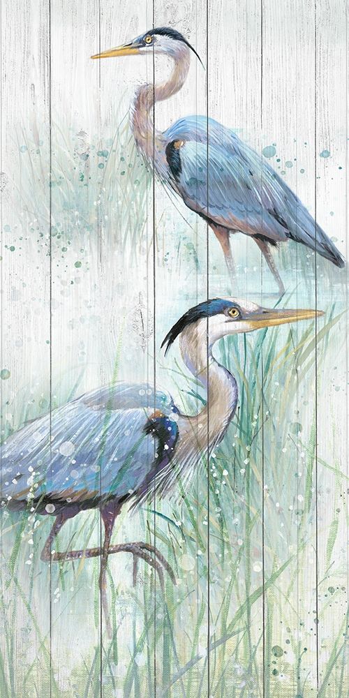 Seaside Heron Pair I