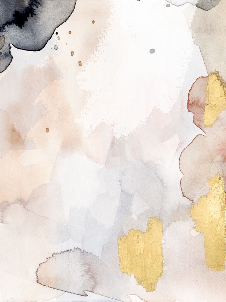 Indigo Blush and Gold I