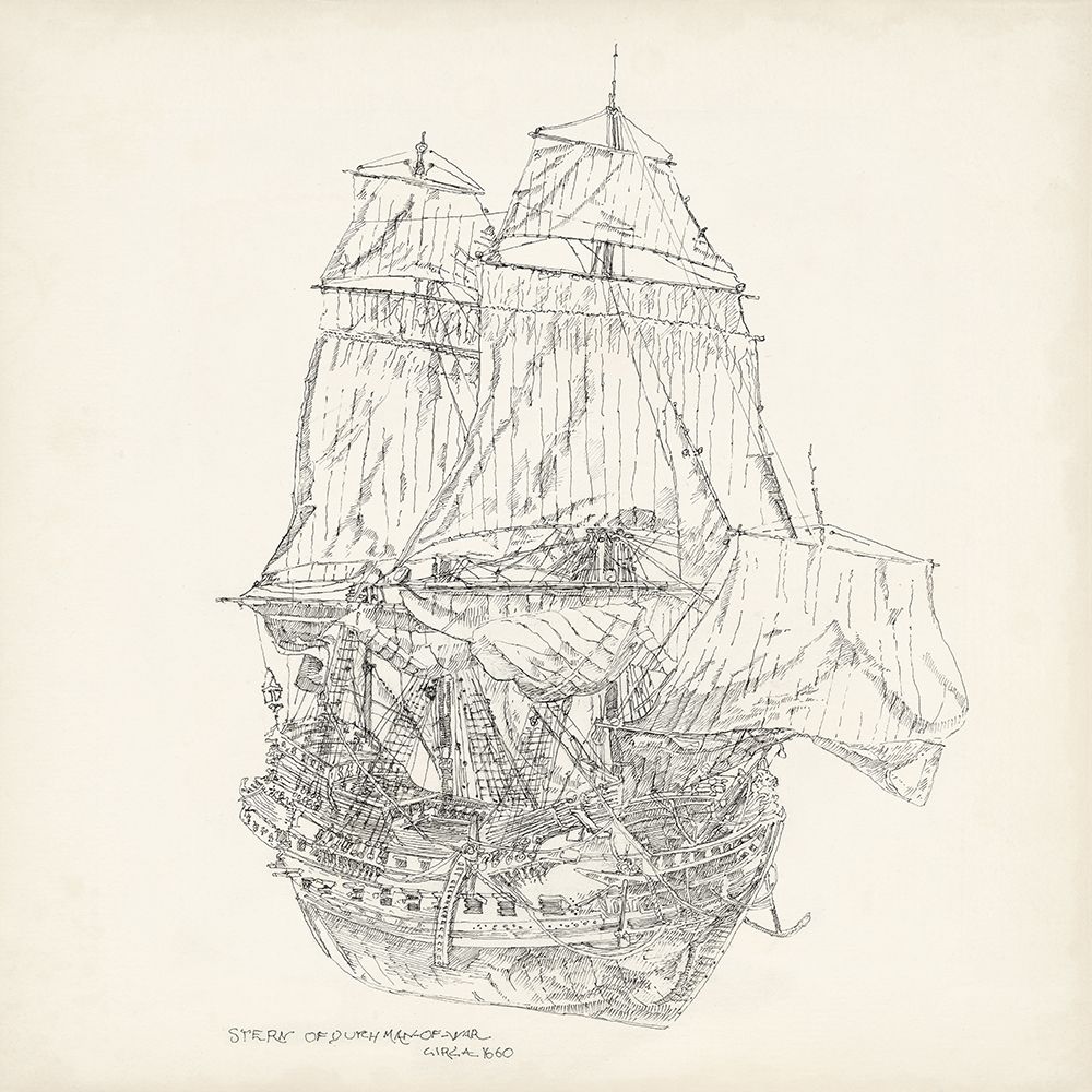 Antique Ship Sketch V