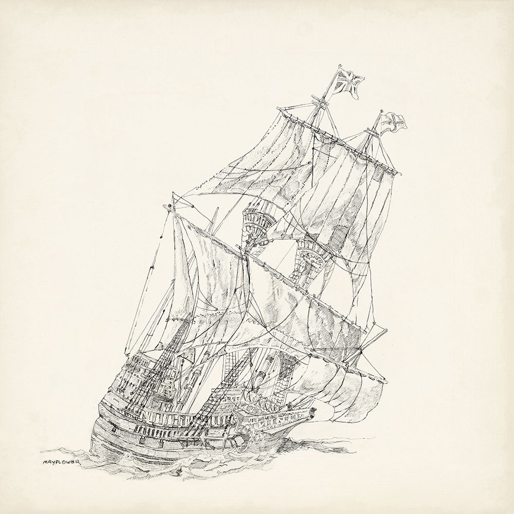 Antique Ship Sketch XI