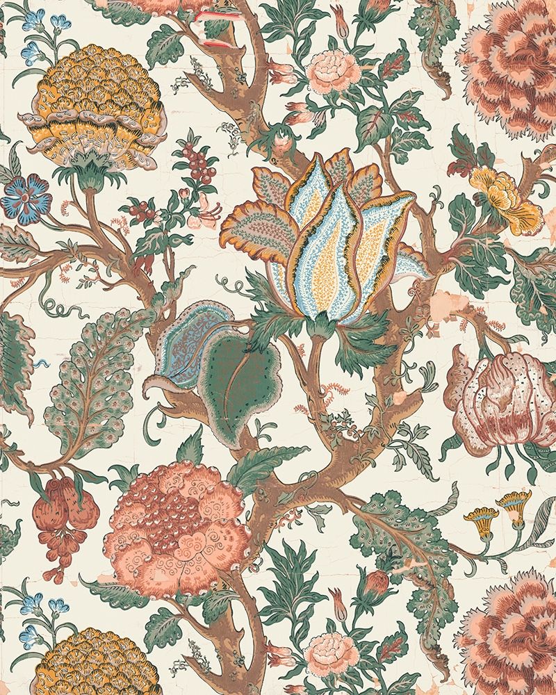 Pastel Jacobean Floral I