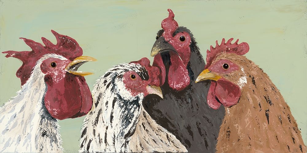 Four Roosters