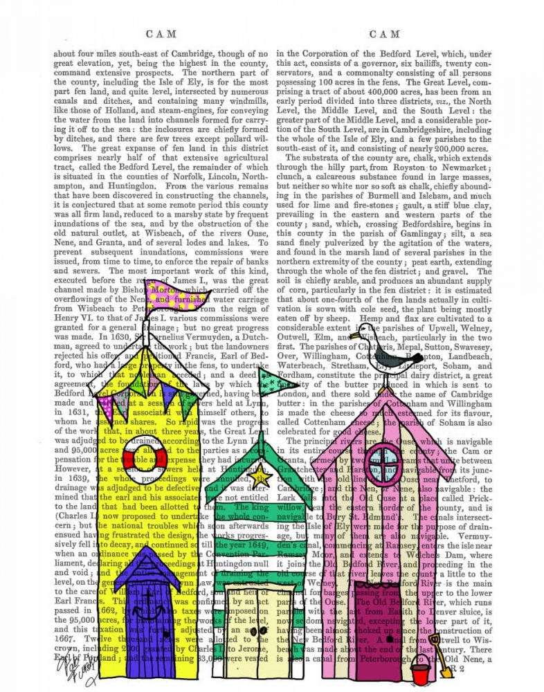Beach Huts 1 Illustration