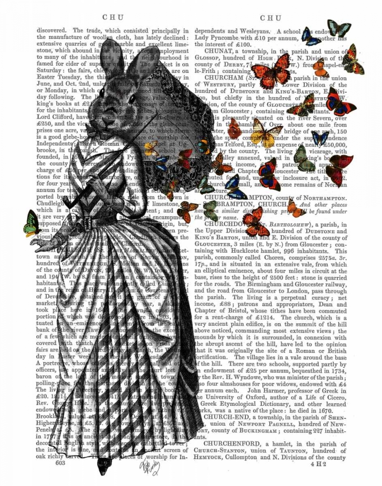 Rabbit and Butterfly Parasol