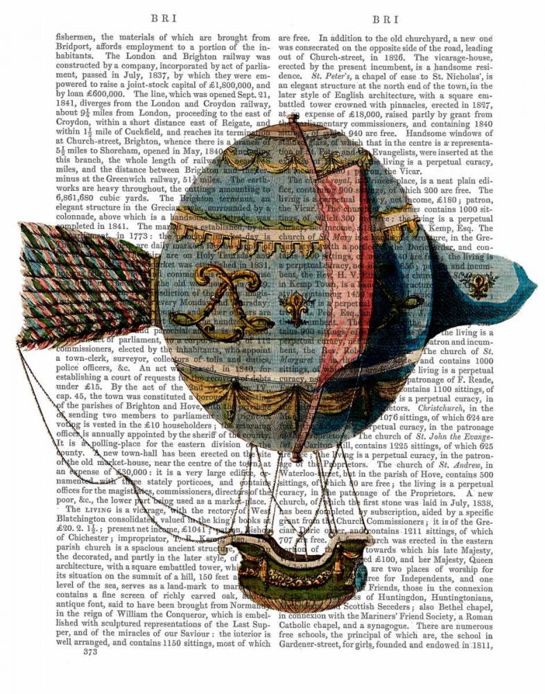 Hot Air Balloon With Tail Feather
