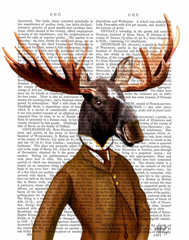 Moose In Suit Portrait