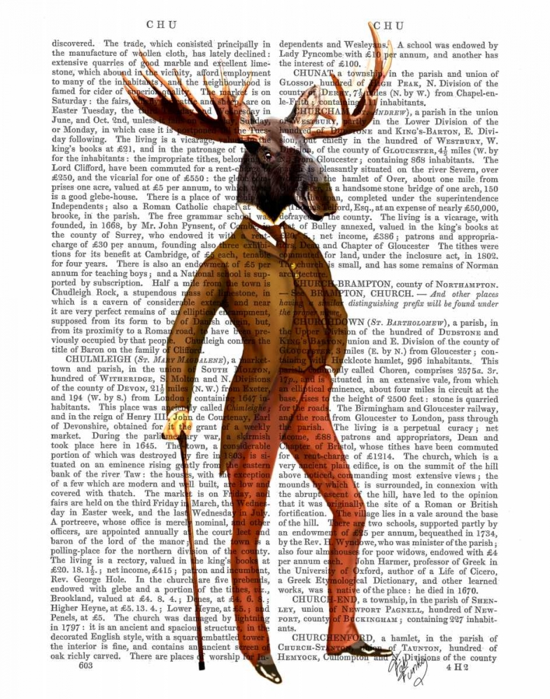 Moose In Suit Full