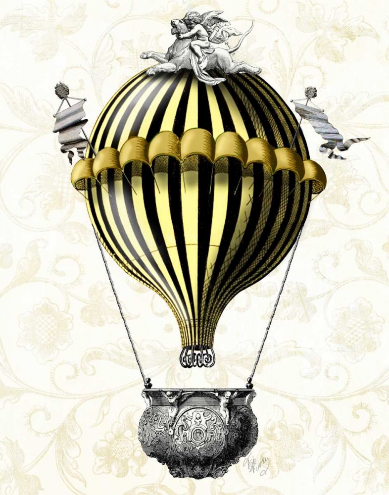 Baroque Balloon Black Yellow