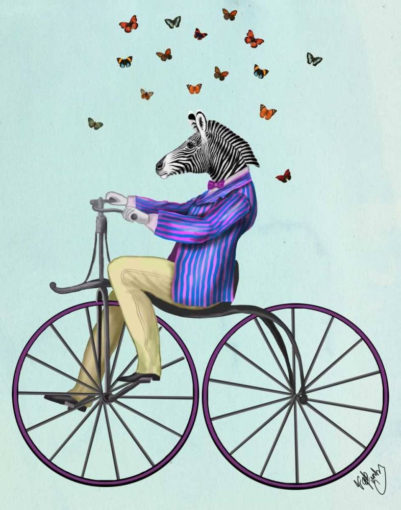 Zebra On Bicycle