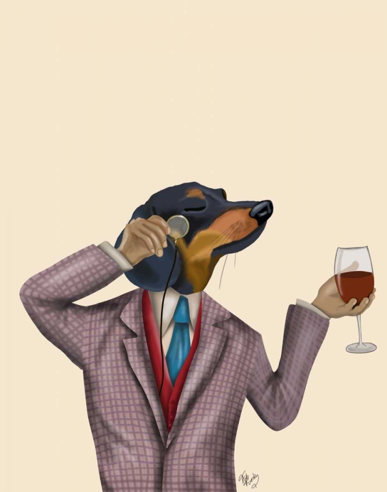 Dachshund Wine Snob