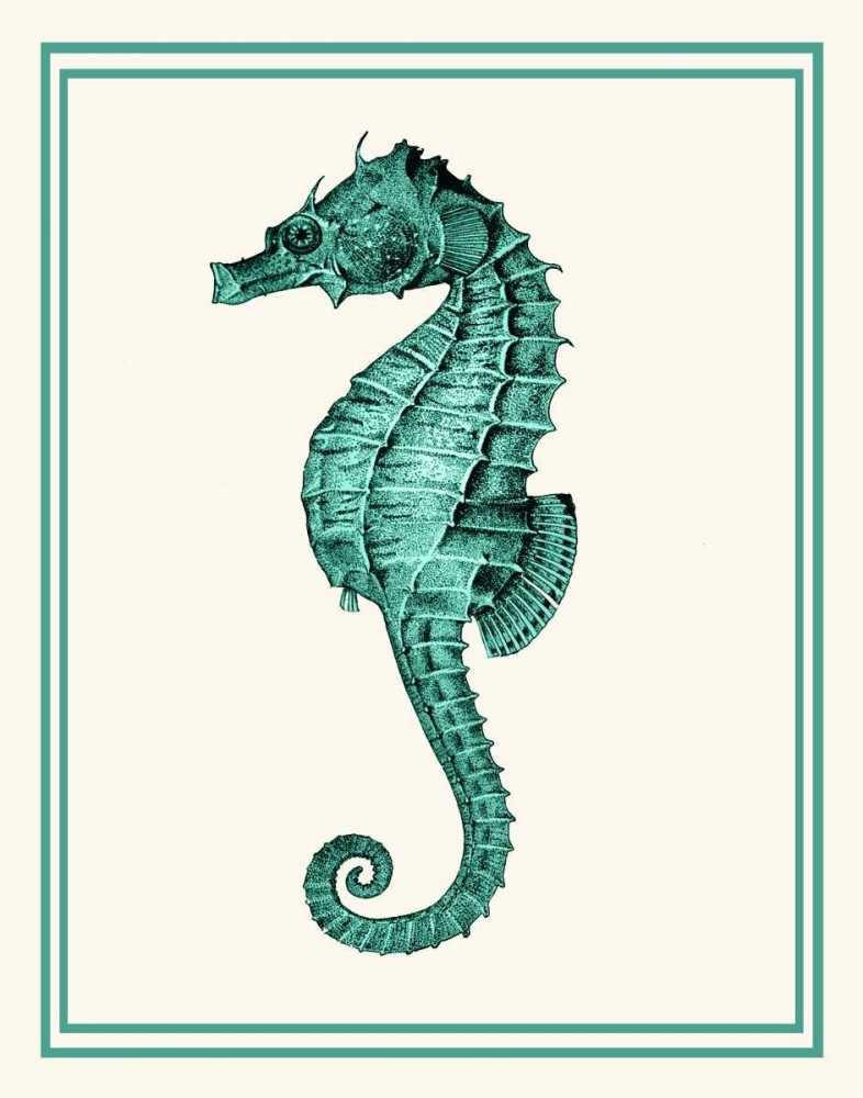 Mixed Nautical Green on Cream e