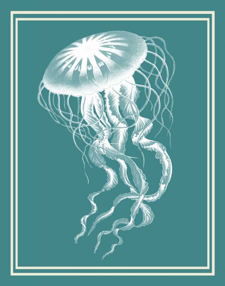 Mixed Nautical White on Teal e
