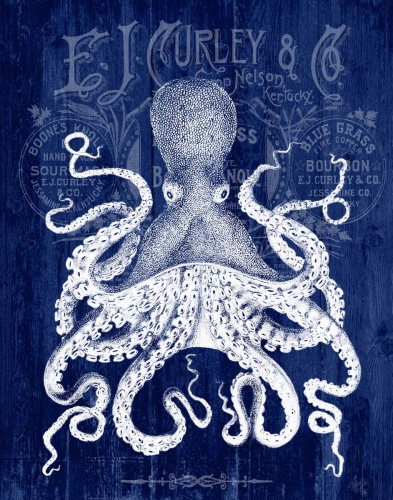 Octopus Prohibition Octopus On Blue