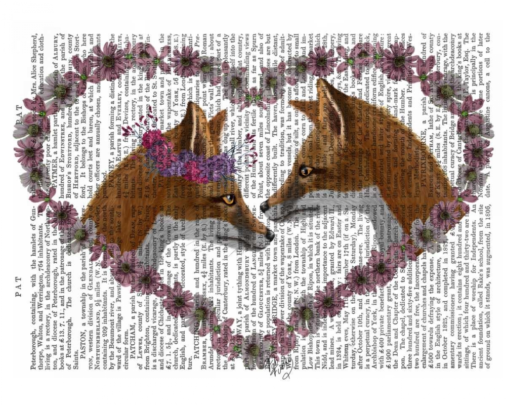 Foxes in Flowers