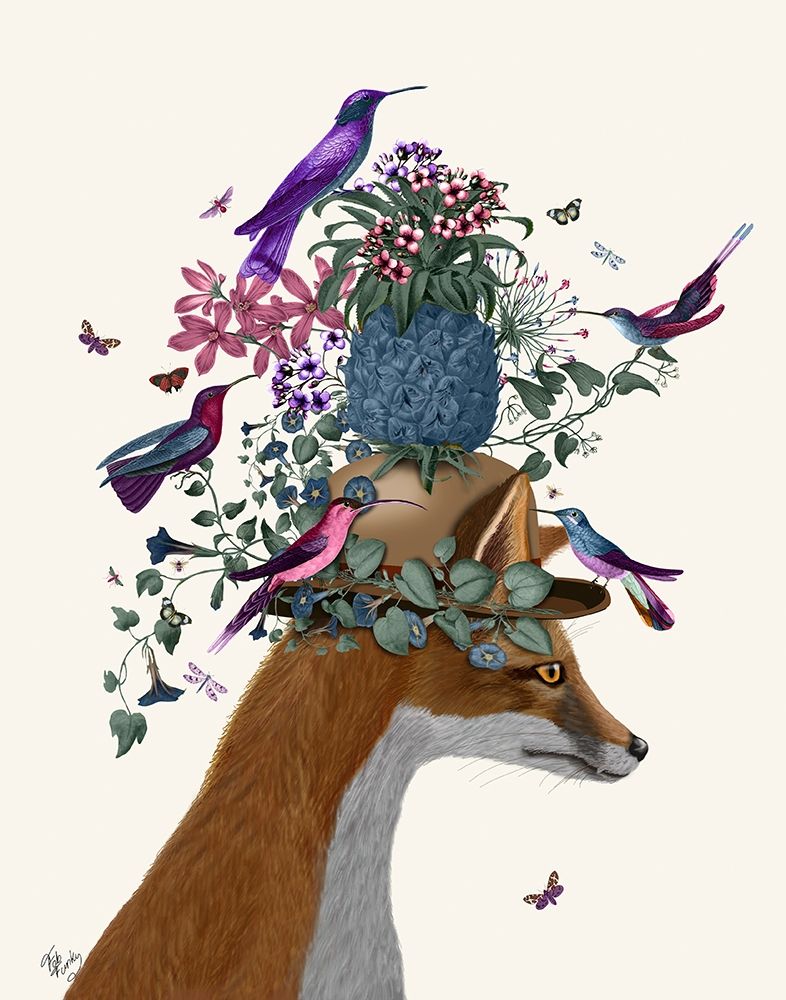 Fox Birdkeeper with Pineapple